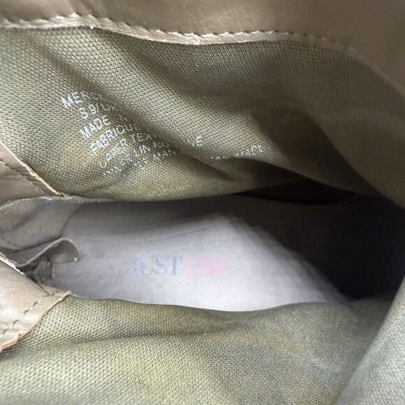 Just Fab Mercenne Fringe Ankle Bootie Womens Size 9 Sage Pointed Toe Suede - Picture 7 of 9